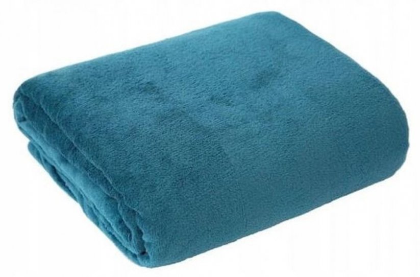 Univerzální jednobarevná deka v krásné modré barvě 150 x 200 cm