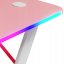 Ružový herný PC stôl s RGB LED osvetlením - Rozmer: Šírka: 140 cm