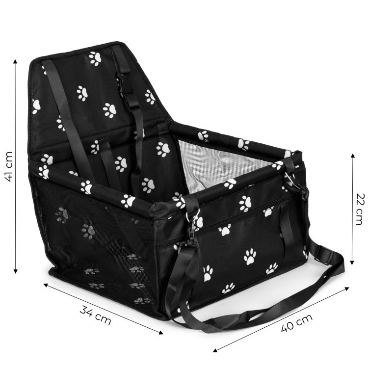 Petsi Vízálló kisállat autósülés biztonsági övvel   34 x 40 x 22 cm