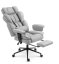 HC-1037 ergonomikus irodai fotel lábtartóval – szürke szövet