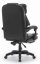 Ergonomická kancelárska stolička HC-1031 z ekokože s podnožkou - čierna