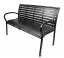 Panchina da giardino moderna in marrone scuro 125 x 60 x 80 cm
