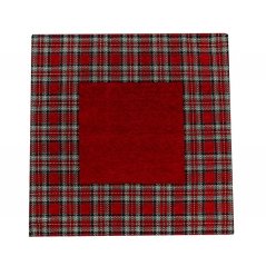 Vianočný obrus bordovej farby s rozmermi 90x90 cm