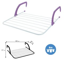 Mosószárító radiátorhoz vagy erkélyhez