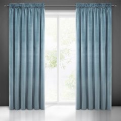 Luxuriöser hellblauer Samtvorhang 140 x 270 cm