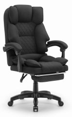 Ергономичен офис стол HC-1031 с поставка за крака - черен