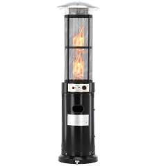 Teraszfűtőtest fekete 180 cm