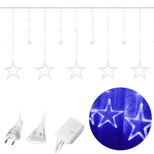 Krásné vánoční osvětlení v modré barvě 4m 138 LED