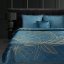 Cuvertură de pat de design LOTOS albastru cu motive aurii - Mărimea: Lăţime: 170 cm | Lungime: 210 cm