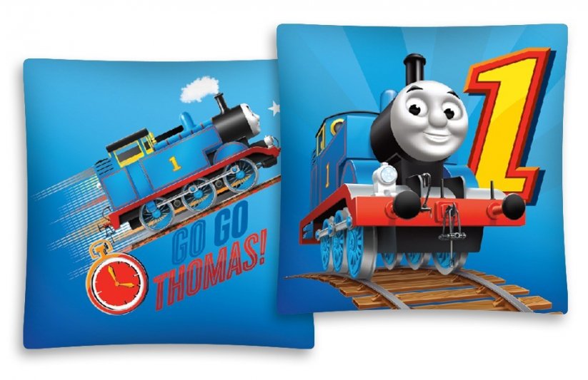 Povlak na polštář pro děti s motivem vláčku Thomase