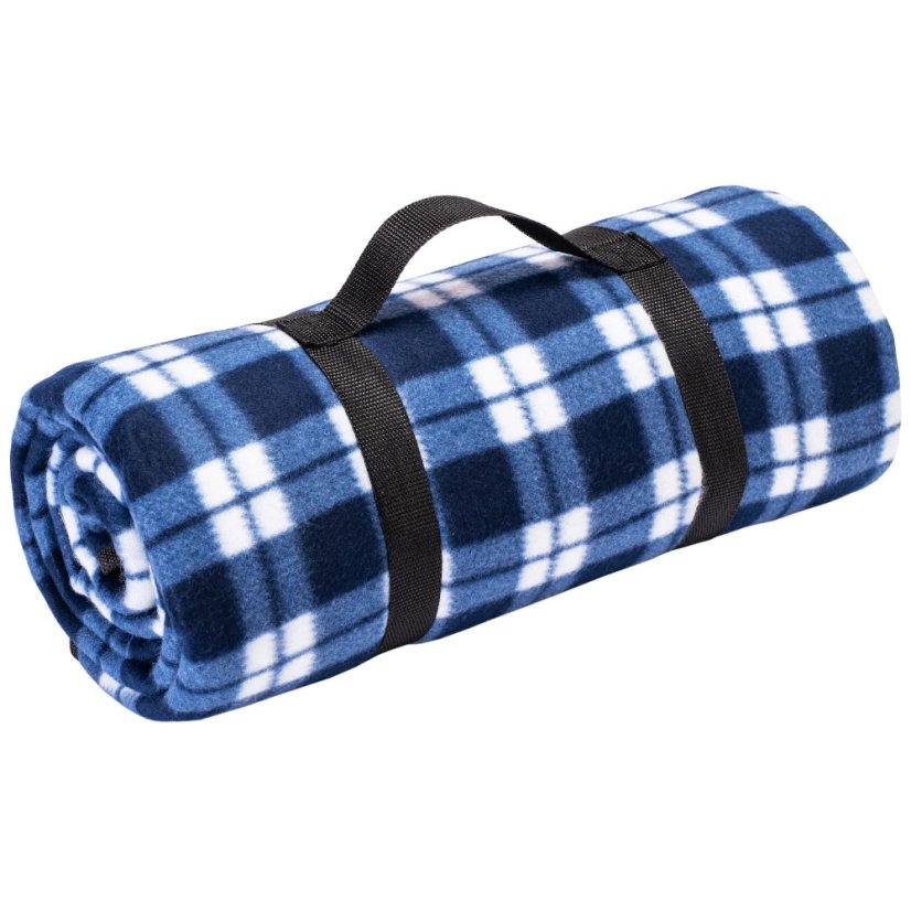 Pikniková deka károvaná modrá