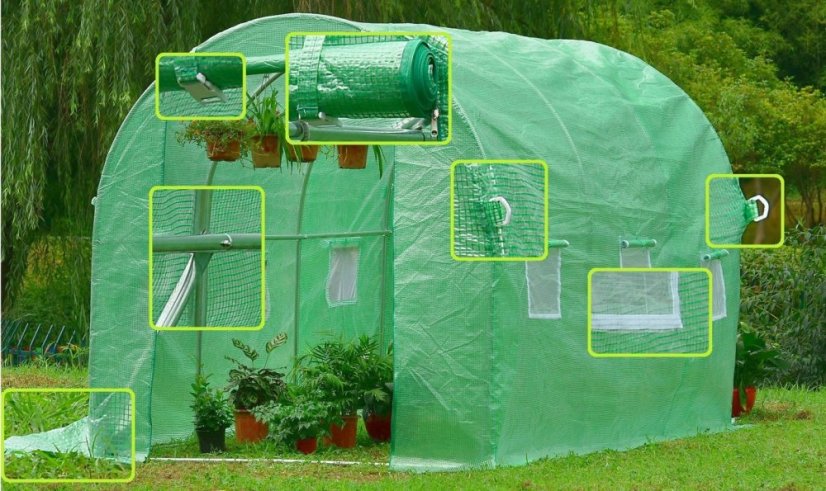 Vrtni rastlinjak 2 mx 3 m