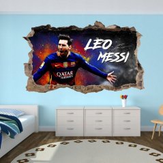 3D stenska nalepka - Lionel Messi 120 x 72 cm