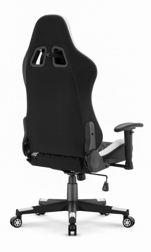 CABRO C508 gejmerska stolica s naslonom podesivim za 180° i 2D naslonima za ruke, do 150 kg, crno-bijela