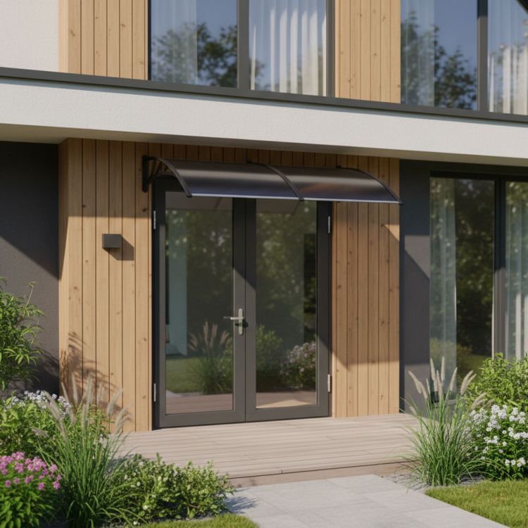 Polykarbonátová dvojitá strieška nad vchodové dvere 200 x 100 cm