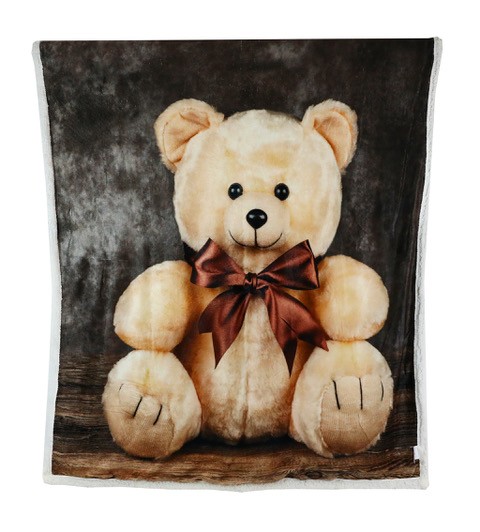 Hebká dětská deka s medvídkem 130 x 160 cm