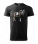 Bavlnené pánske tričko s potlačou muflóna - Farba: Čierna, Veľkosť: 3XL