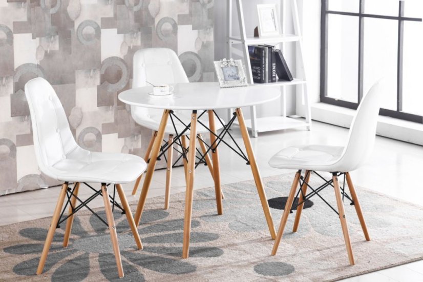 Elegantný okrúhly drevený stolík - 60 cm