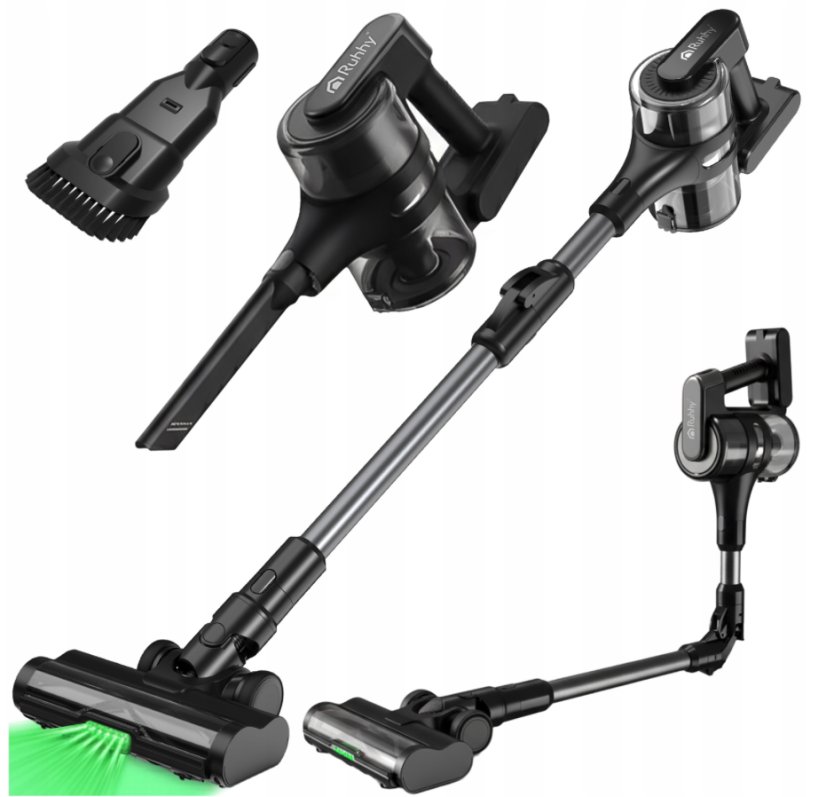 Aspirator cu baston fără fir LUNPRO 400 W cu iluminare LED