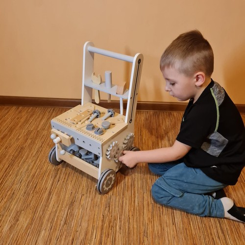 Drevená dielňa pre deti s náradím - vzdelávacia hračka 3v1