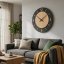 NORDIC OAK, стенен часовник от дъб с диаметър 75 см и безшумен механизъм