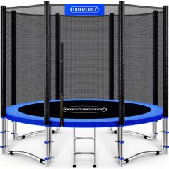 Trampolino da giardino MONZANA con rete di sicurezza e scaletta - 305 cm