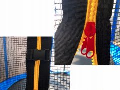 Vrtni trampolin za djecu sa zaštitnom mrežom i ljestvama 2,4 m - Ø 252 cm