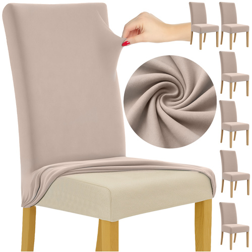 Set de huse pentru scaune din catifea elastică - 6 buc