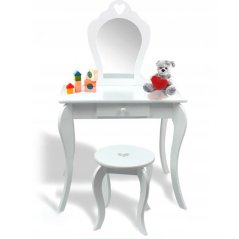 Detský toaletný stolík na maľovanie v bielej farbe