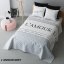 Oboustranné přehozy na postel v šedě bílé barvě 220x240 cm