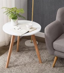 Konferenční stolek ve skandinávském stylu 40 cm - bílý
