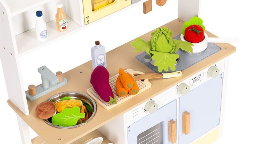 Štýlová a funkčná detská kuchynka s doplnkami