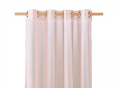 Perdea roz cu inele metalice 140 x 250 cm
