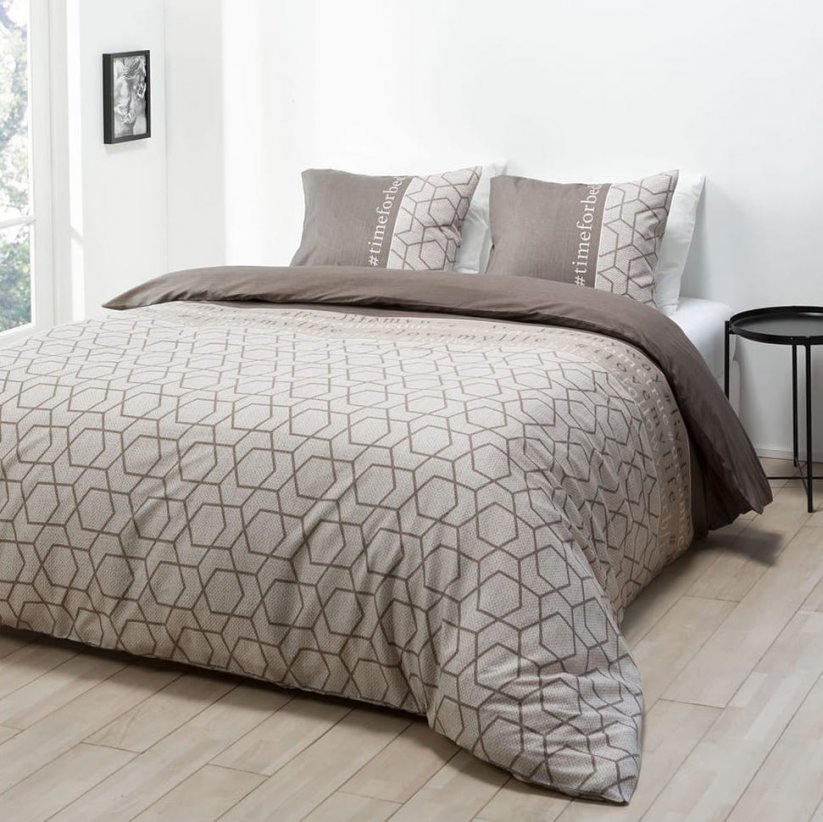 Biancheria da letto di qualità colore marrone 160 x 200 cm