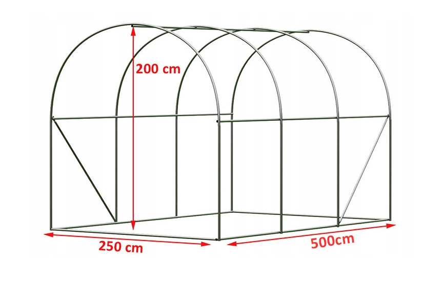 Kvalitný záhradný fóliovník 2,5 x 5 m