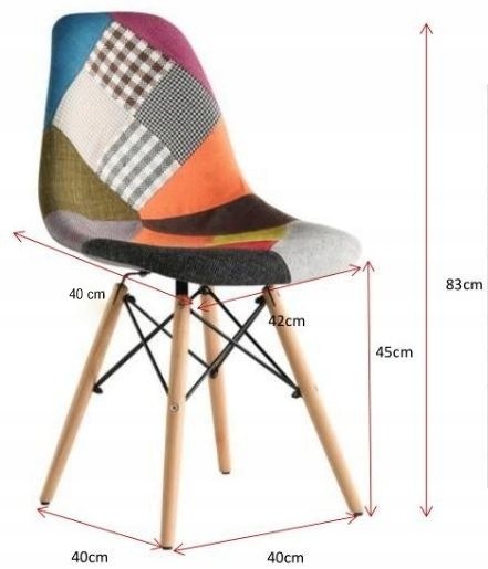 Pohodlná interiérová židle ve stylu patchwork do obývacího pokoje