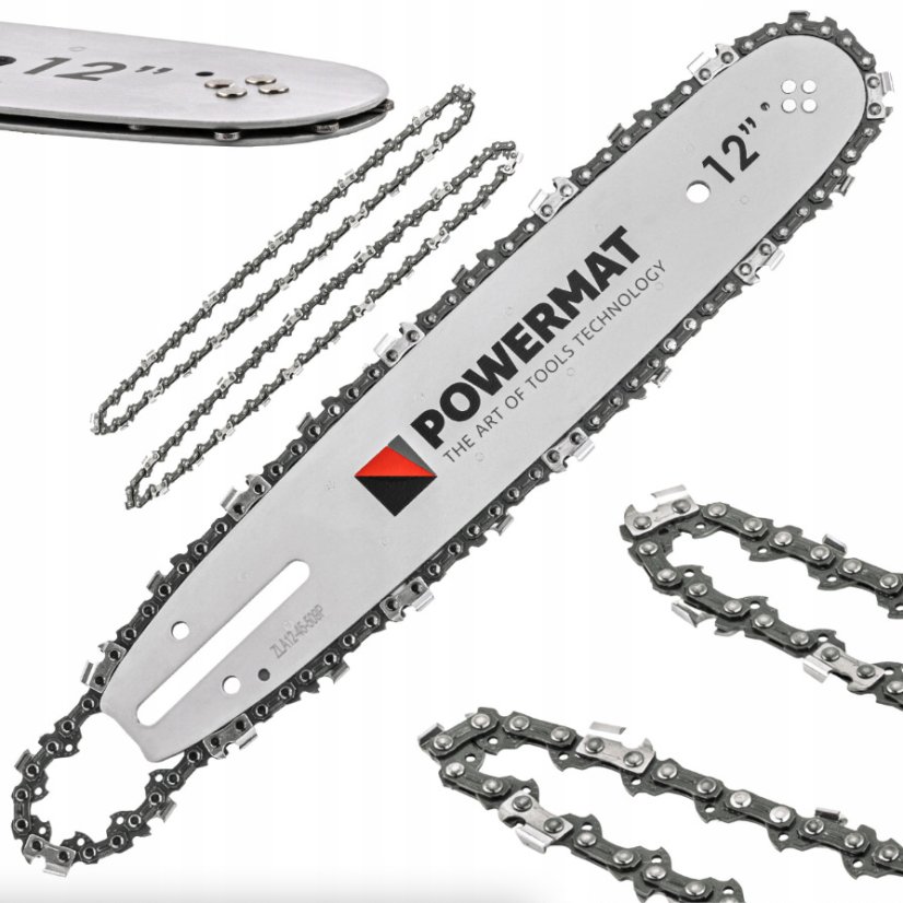 Vodiaca lišta na motorovú pílu 30 cm 12' + 2x reťaz 3/8' 1,3 mm