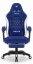 Kényelmes játék- és irodai szék HC-1015 lábtartóval - kék színű