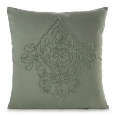 Zelená zdobená obliečka na vankúš