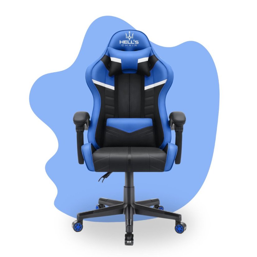 Детски стол за игра HC - 1004 черно и синьо