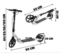 Scooter urbano pieghevole con sospensioni - ruote grandi 200 mm