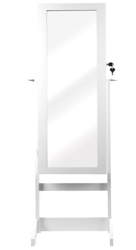 Weißes Schmuckkästchen mit Spiegel 119,5 x 35 x 8,7 cm