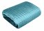 Exkluzivní jednobarevný modrý přehoz na postel s módním prošitím
