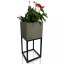 Elegantes graues Metall Pflanzgefäß LOFT FIORINO 22X22X50 cm