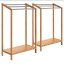 Suport pentru prosoape din bambus - set de 2