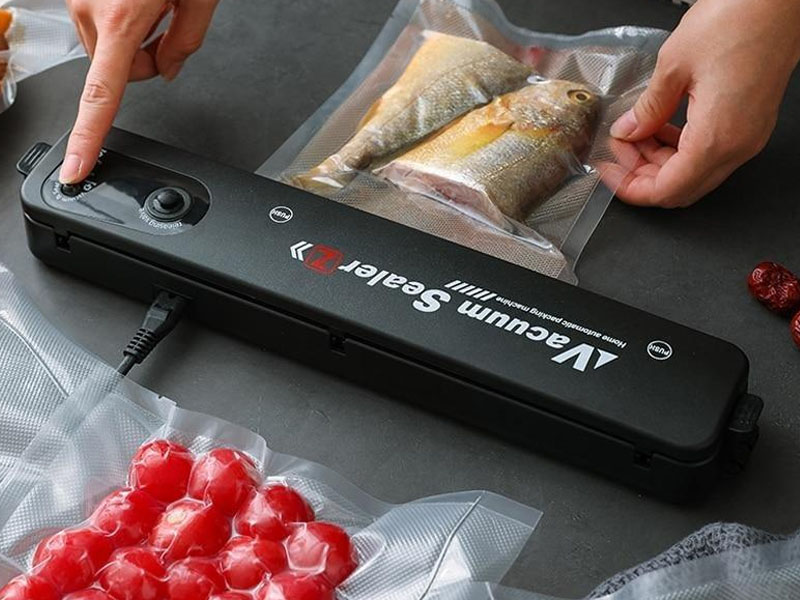 Vakuumiergerät 90 W – Lebensmittelverpackung + 10 Vakuumbeutel