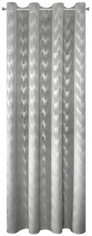 Elegantne srebrne zavese z obeski za obešanje 140 x 250 cm