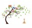 Baglyok a fán gyönyörű gyerek falmatrica - Méret: 120 x 240 cm