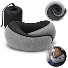 Ergonomický cestovní polštářek na krk ve tvaru U s paměťovou pěnou