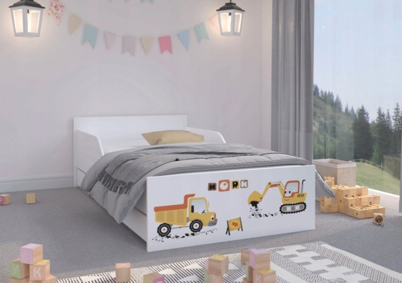Bett für kleine Baumaschinenliebhaber 160 x 80 cm